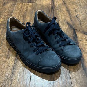 Unstructured by Clarks Un Costa Lace Low Sneaker in All-Navy Suede